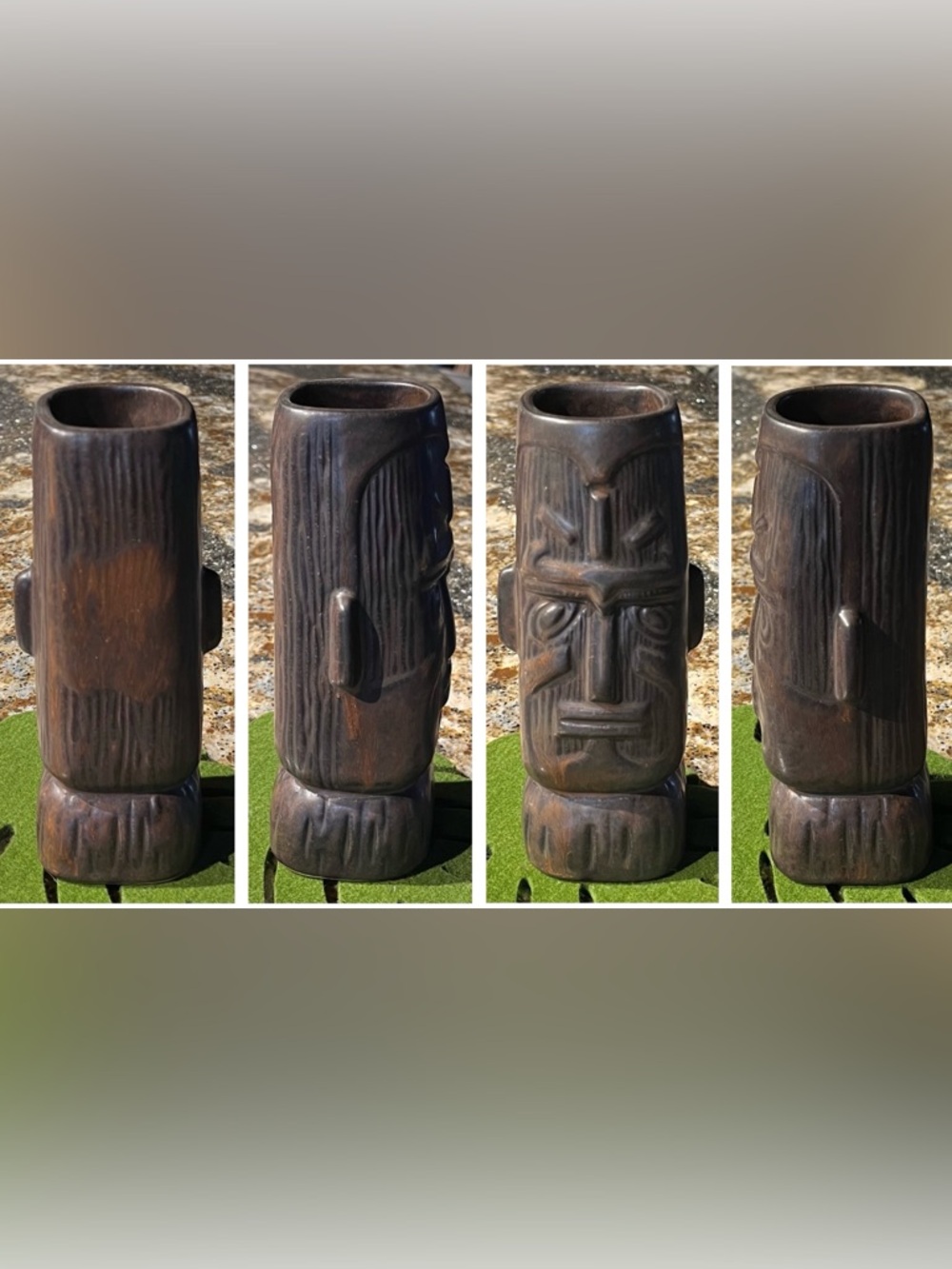 EUC Kon Tiki Collectible Mug Tiki Farm 2017 Rare Ltd Edition Iron Oxide Brown